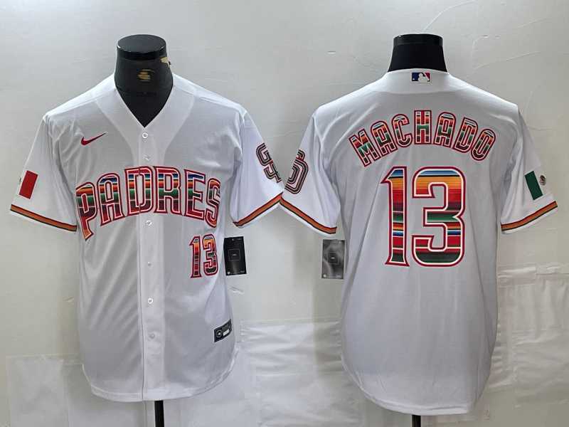 Men's San Diego Padres #13 Manny Machado Mexico White Cool Base Stitched Baseball Jersey Dzhi,We sell and wholesale Men's San Diego Padres #13 Manny Machado Mexico White Cool Base Stitched Baseball Jersey Dzhi on line form chian!